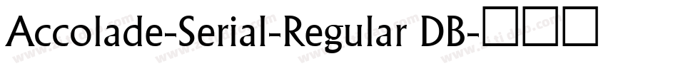 Accolade-Serial-Regular DB字体转换